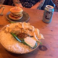 ‘mcmuffin’ and tofu lentil curry   at Tofurei in Norwich