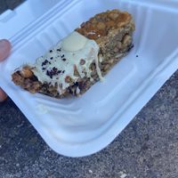 Blueberry lemon flapjack   at Tofurei in Norwich