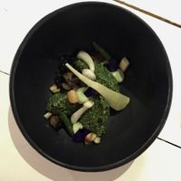 2nd course - spinach quinoa with mushrooms at Bij Albrecht in Eindhoven