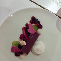 4th course - berry pannacotta at Bij Albrecht in Eindhoven