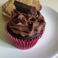 Chocolate cupcake at Missy's Vegan Cupcakes in Edinburgh