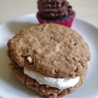 Peanut butter cookie sandwich at Missy's Vegan Cupcakes in Edinburgh
