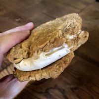 Peanut butter cookie sandwich   at Missy's Vegan Cupcakes in Edinburgh