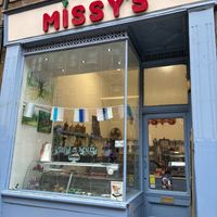 Missy's street view of exterior at Missy's Vegan Cupcakes in Edinburgh