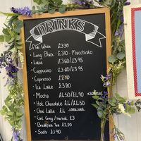 Drink menu   at Missy's Vegan Cupcakes in Edinburgh