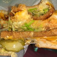 'V Mac', using Sgaia burgers at Sgaia's Vegan Mheat in Paisley