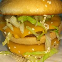 Sgaia Mheat burgers as the patties in Mad Chef's V Mac burger at Sgaia's Vegan Mheat in Paisley