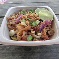 Pad Thai was kinda bland... at Eduardo's Beach Shack in Palm Beach