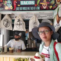 Tacos and vegan ice cream at Eduardo's Beach Shack in Palm Beach