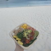 Vegan poke bowl  at Eduardo's Beach Shack in Palm Beach