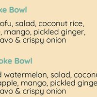 Poke bowls we enjoyed!  at Eduardo's Beach Shack in Palm Beach