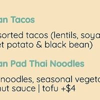 Some of their vegan offerings   at Eduardo's Beach Shack in Palm Beach