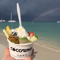 Coco Whip for breakfast!! at Eduardo's Beach Shack in Palm Beach