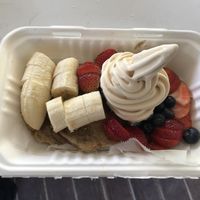 Banana pancakes  at Eduardo's Beach Shack in Palm Beach