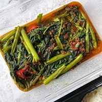 Sambal kangkong #Veganuary at SHU Vegetarian 蔬方斋 - Jln Kayu in Northeast Singapore