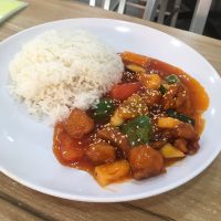 Best sweet & sour pork rice  at SHU Vegetarian 蔬方斋 - Jln Kayu in Northeast Singapore