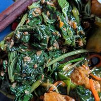 Sambal sweet potato leaves - delicious at SHU Vegetarian 蔬方斋 - Jln Kayu in Northeast Singapore