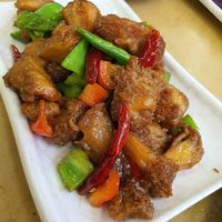 Gong bao monkey head mushroom at Green Lane Vegetarian Food in North Singapore