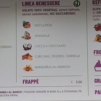 Vegane Eissorten at Gelateria Malu in Jesolo