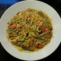 Curry dish at De Plaats in Bruges