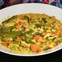 Vegan curry at De Plaats in Bruges