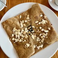 Savory crepes  at Creperia La Bombarde in Porto