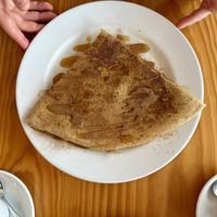 Sweet crepes  at Creperia La Bombarde in Porto