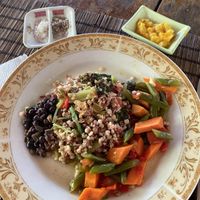 Ayurvedic vegan food, mango chutney, local salt😍 at Aiona in Abang