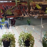 Decoration and signs at Govinda's Restaurant in Krabi