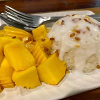 Mango sticky rice at Govinda's Restaurant in Krabi