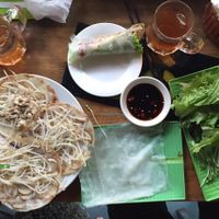 amazing vegetarian option (but is actually vegan) at Banh Xeo Zon in Hanoi