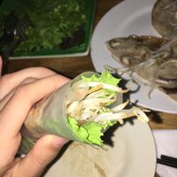 Mushroom and beansprouts. So good.  at Banh Xeo Zon in Hanoi