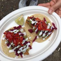 Beer-battered tofish tacos at Club Mexicana - Camden in North West London