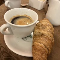 Americano with red fruits jam filled croissant  at Pasticceria Ponte delle Paste in Venice