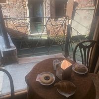 Delicious vegan croissant and cookie. Cappuccino with soy milk (not on the picture) was also very tasty! Everything is freshly made in the kitchen. Calm spot near the water.  at Pasticceria Ponte delle Paste in Venice