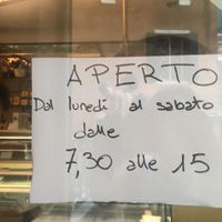 Opening Hours 28.08.2020 at Pasticceria Ponte delle Paste in Venice