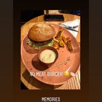 Lovely burger but would’ve liked more fries  at Mondieu - Laurinska in Bratislava