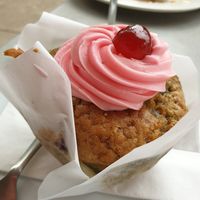 Mixed berry vegan muffin at Fozigobble Cafe in Yarragon