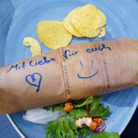 Chili sin carne Burrito at El Burro in Mainz