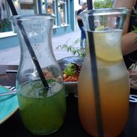 Zitroneneistee und Minzlimonade (beide Hausgemacht) at El Burro in Mainz