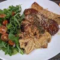 Vegan chicken piccata at Black & Blue in Easton