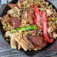 Vegan paella at Black & Blue in Easton