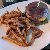 Portobello mushroom burger at Black & Blue in Easton