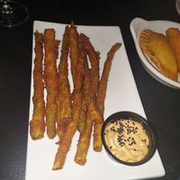 asparagus fries at Black & Blue in Easton