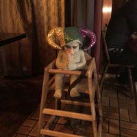 Baby in the corner at Black & Blue in Easton