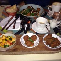 vegan selection, tapas, falafels,  at Zinco Lounge in Swansea