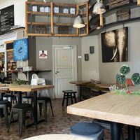 Whole atmosphere and music is very cozy  at Organico in Stockholm