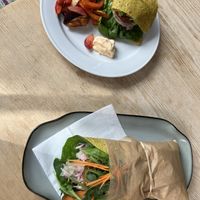 Wraps and burger 😍  at Organico in Stockholm