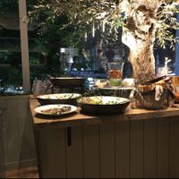 the salad bar aka salad buffet at Cosme Kitchen Adaptation - Atre West in Tokyo