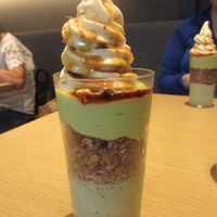 Matcha parfaits at Cosme Kitchen Adaptation - Atre West in Tokyo